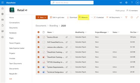 Sharepoint Online Move All Files From One Folder To Another Using