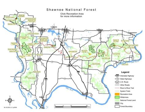 Shawnee National Forest Forest Map Shawnee