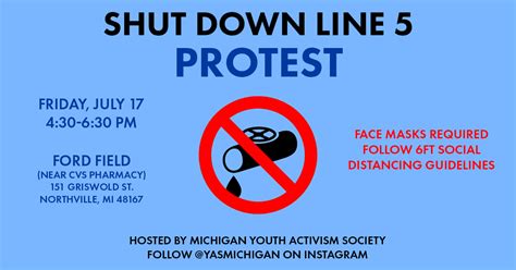 Shut Down Line 5 Protest Michigan Youth Activism Society Oil