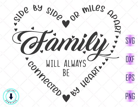 Side By Side Or Miles Apart Family Will Always Be Connected By Etsy