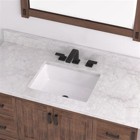 Signature Hardware Destin Porcelain Undermount Rectangular White Bathroom Sink 19 875 In X 15