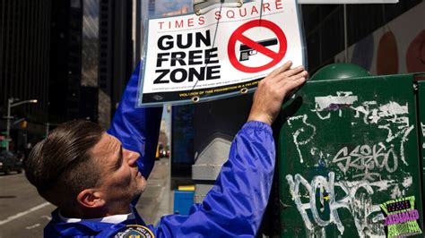 Signs Were Posted In New York City S Times Square Declaring It A Gun