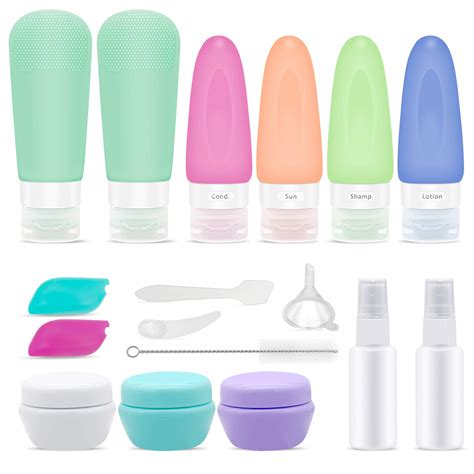 5 Silicone Travel Bottles