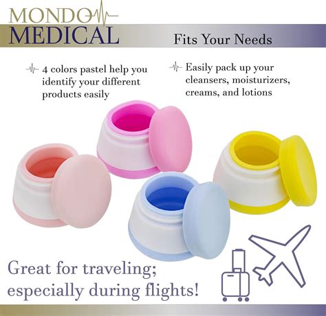 Silicone Travel Containers For Toiletries 4Pk Liquid And Makeup Travel Toiletry Containers