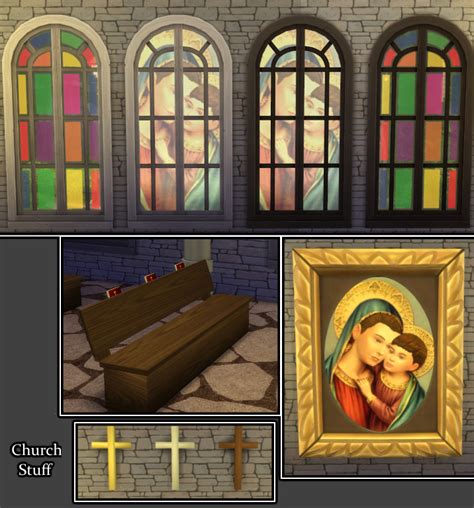 Simlifecc The Sims 4 Church Stuff A Few Items To Enhance