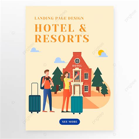 Simple Travel Hotel Booking Illustrator Template Download On Pngtree