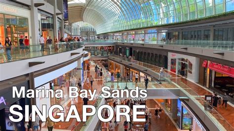 Singapore Marina Bay Sands Tour 4K The Most Famous Shoppes In