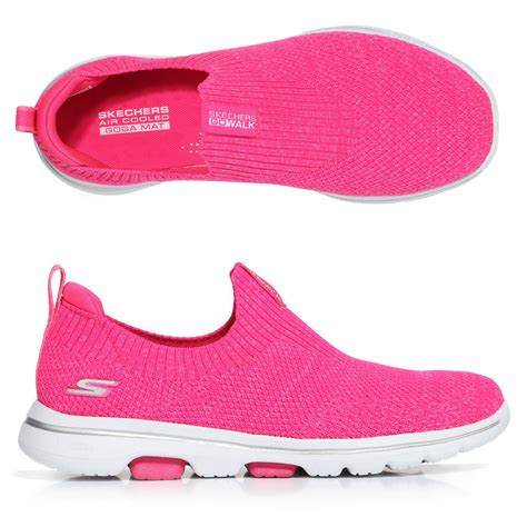 Skechers Damen Slipper Go Walk 5 Maschinenw Sche Goga Mat Technologie Qvc De