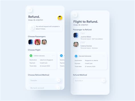 Skeuomorph Refund Flight Tiket Com By Rian For Tiket Design On Dribbble