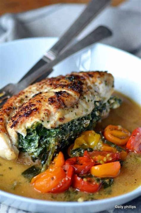 Skillet Stuffed Chicken With Spinach Amp Ricotta Ally Amp 39 S Kitchen