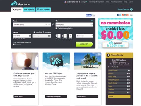 Skyscanner Cheap Airfare Cheap Flights Best Travel Websites