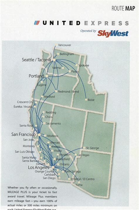 Skywest United Express Map 2000 Skywest Airlines United Flickr