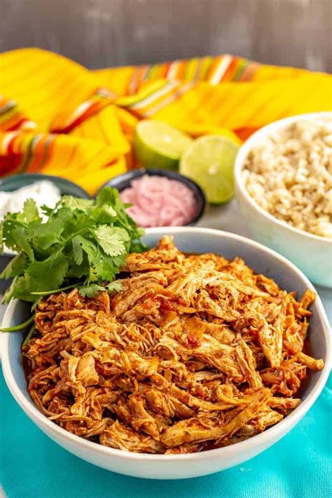 Slow Cooker Mexican Shredded Chicken 3 Ingredients Family Food On The Table My Recipe Magic