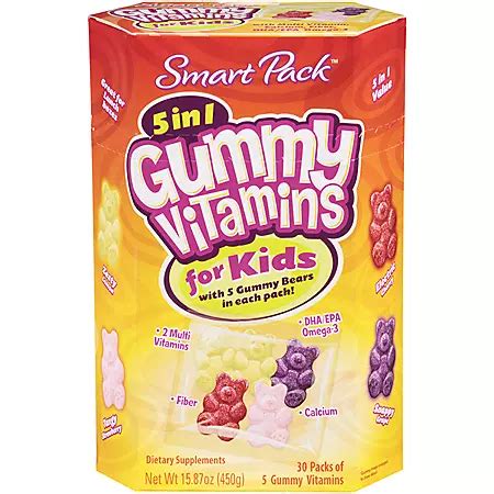 Smart Pack Gummy Vitamins For Kids 5 Ct 30 Pk Sam S Club