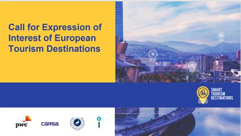 Smart Tourism Destinations Call For Expression Of Interest