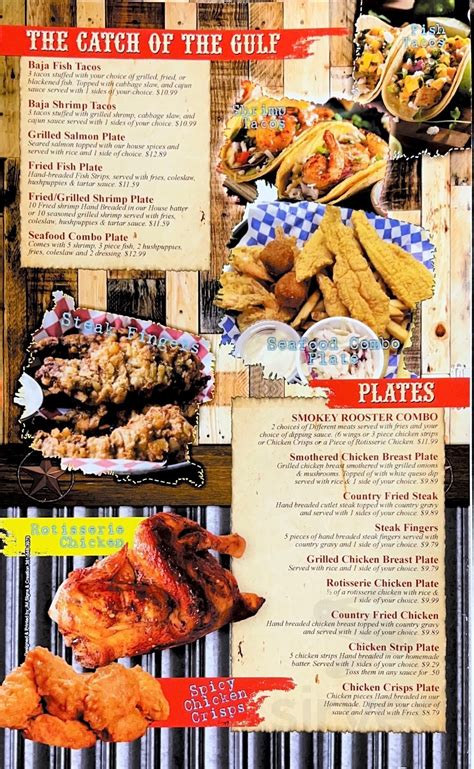 Smokey Rooster Bar And Grill Menus In Corpus Christi Texas United States