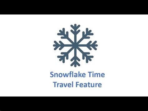 Snowflake Time Travel Feature Youtube