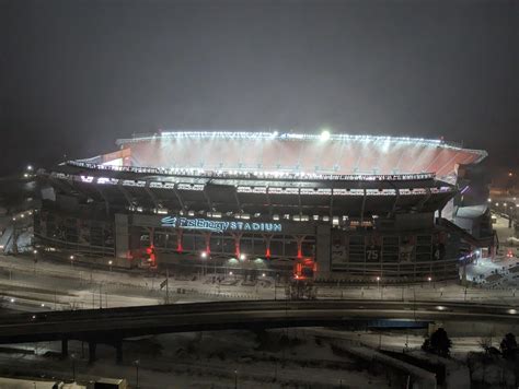 Snowy Browns Stadium Tonight R Cleveland