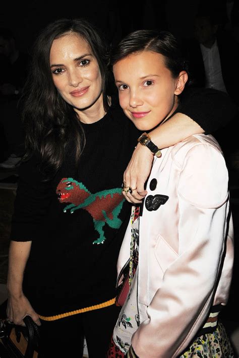 So Many Feelings For Winona Ryder And Millie Bobby Brown Front Row At Coach Show During Nyfw