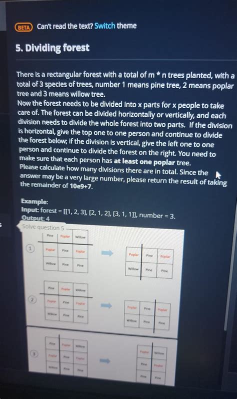 Solved 5 Dividing Forest There Is A Rectangular Forest With Chegg Com