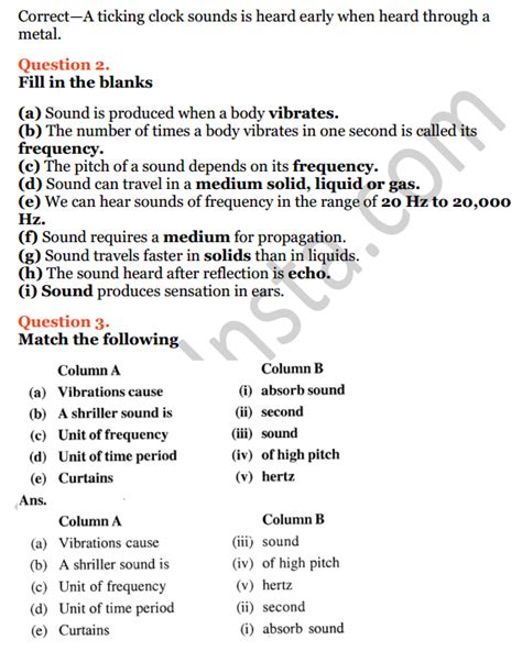 Sound Icse Class 7Th Concise Selina Physics Solutions Icsehelp