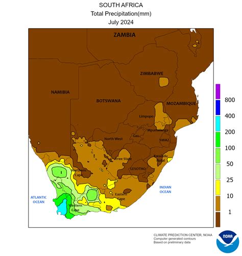 South Africa 10 Day Recorded Rainfall Figures From Sa Weather Service Reenval Syfers