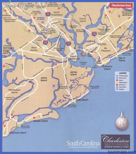 South Carolina Map Tourist Attractions Toursmaps Com