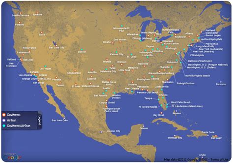 Southwest Airline Destination Map Living Room Design 2020