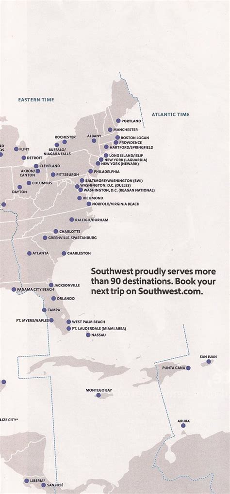 Southwest Airlines Destinations Map September 2015 Flickr