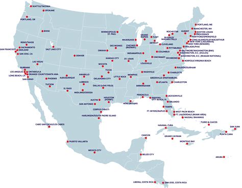 Southwest International Destinations Map Map Of Europe And Asia