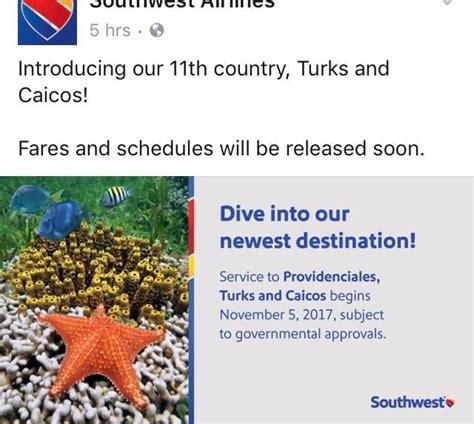 Southwest To Add Turks And Caicos Starting In November R Awardtravel