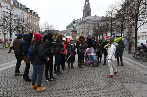 Spains Speaking Tourists In Copenhagen Denmark Editorial Stock Photo