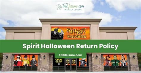 Spirit Halloween Return Policy Read First Before Shopping Talk Leisure