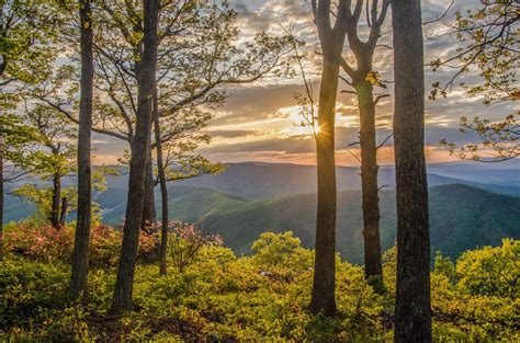 Spring Sunrise Blue Ridge Parkway Scenic Most Visited National