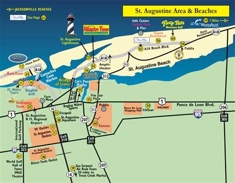 St Augustine Beaches Map Bigfatcouponbook Com