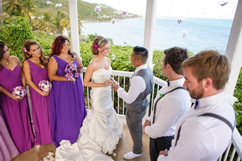 St Thomas Usvi Destination Wedding In Purple The Destination Wedding