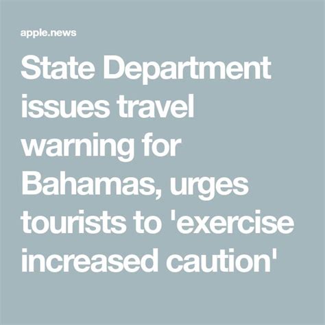 State Department Issues Travel Advisory For Bahamas Fox News Video