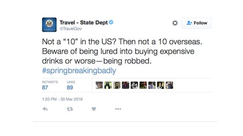 State Dept Twitter Backlash For Springbreakingbadly Warnings Cnn