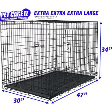 Steel Folding Dog Cages Sizes Medium To Xxxl Crates Discountramps