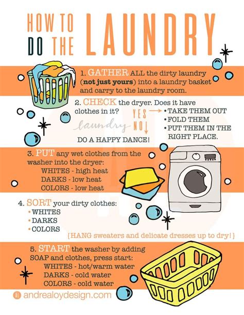 Step By Step Laundry Guide For Kids Free Printable Laundry Hacks