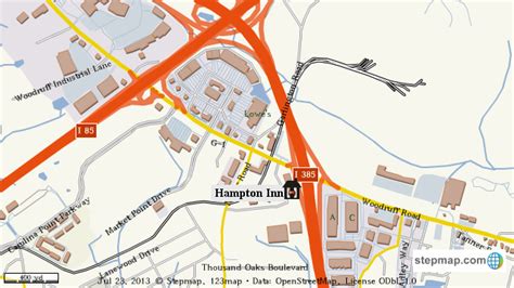 Stepmap Hampton Inn Greenville Landkarte F R World