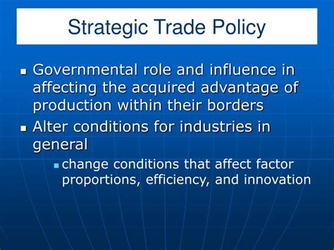 Strategic Trade Policy