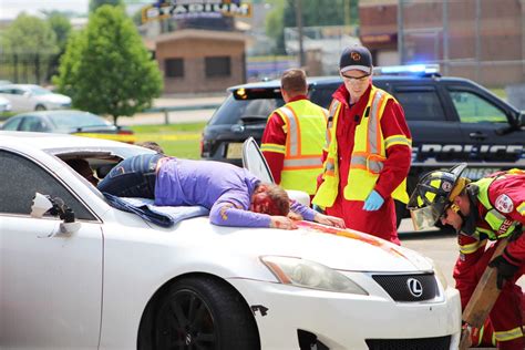 Students Watch Scene Unfold Hear Real Life Stories During Mock Crash