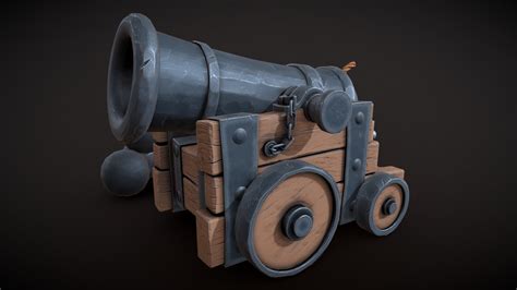 Stylized Cannon Low Poly 3D Model Buy Royalty Free 3D Model By Omar