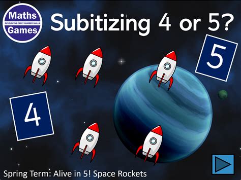 Subitizing Space Rockets 4 Or 5 Teaching Resources