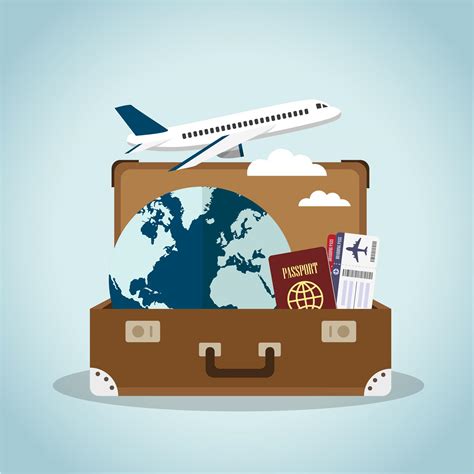 Suitcase With Travel Items 830824 Vector Art At Vecteezy