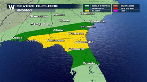 Sunday Severe Weather Chances Weathernation Destin Florida Weather Map Printable Maps