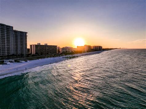 Sunrise Over Destin Beach Resorts Stock Image Image Of Sunrise Nice 261474921