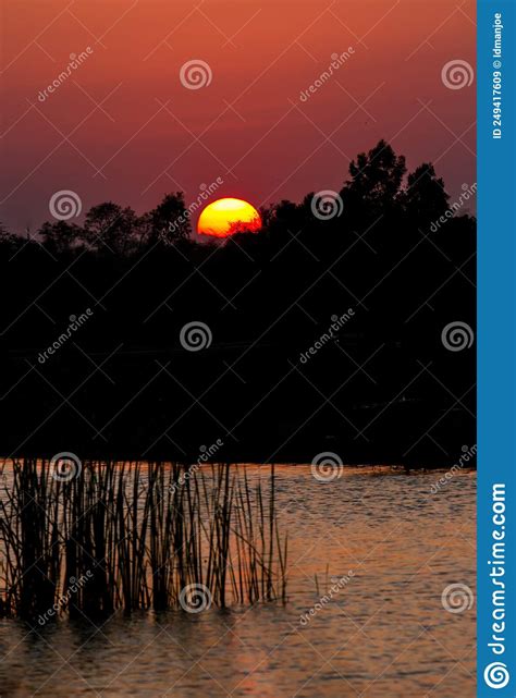 Sunset Is Destination Stock Image Image Of River Nature 249417609