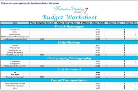 Super Simple Destination Wedding Planning Spreadsheets